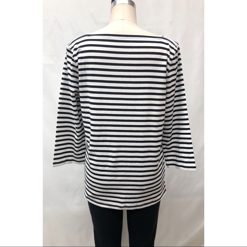 The Vermont Country Store Black/White Stripe Knit - Picture 3 of 12